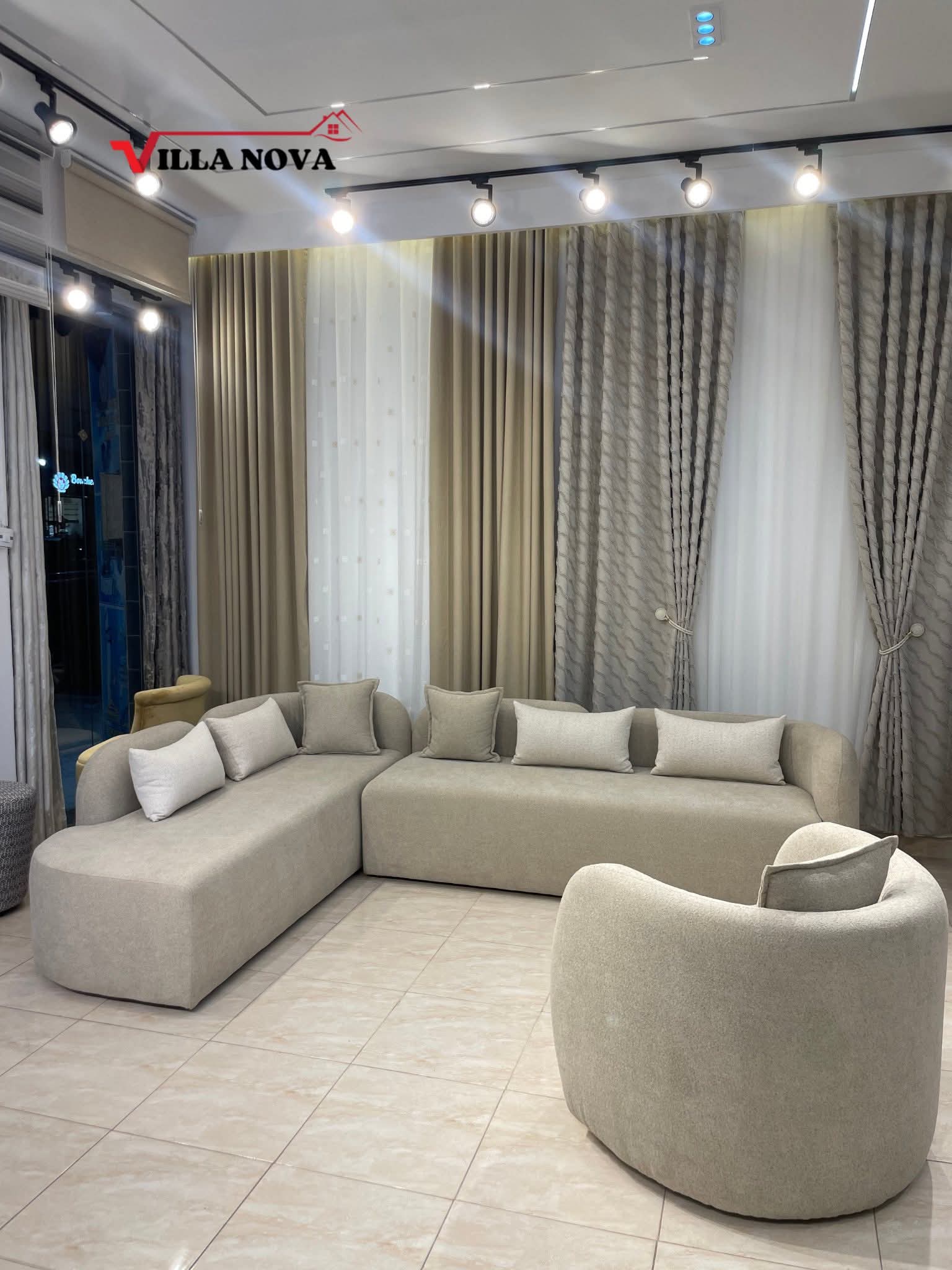 Salon Moderne Velours 6P